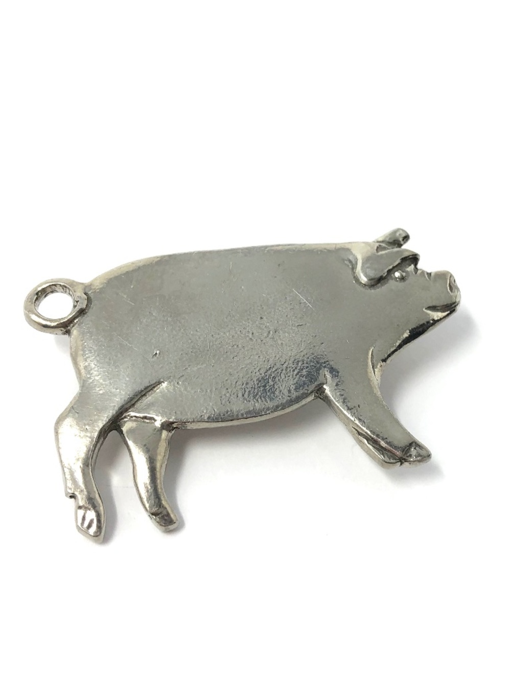 Vintage pewter pig brooch / pin 1984 Seagull Pewter Canada